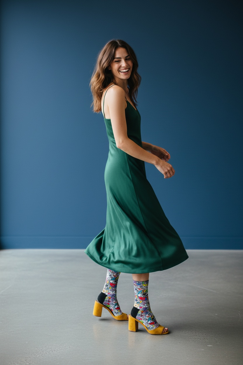 COReLew Eyes of Color Crew socks