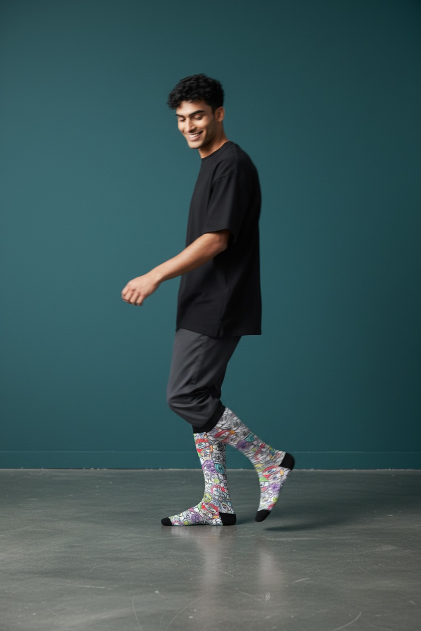 COReLew Eyes of Color Crew socks